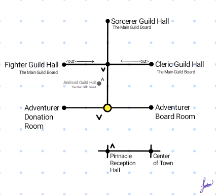 Map of core guilds area.