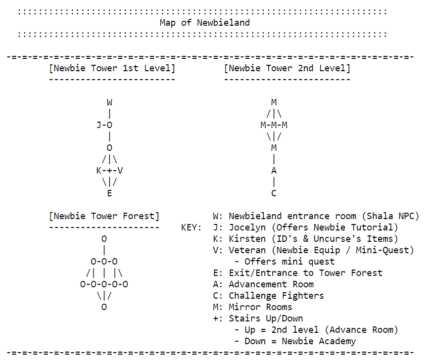 Map of Newbie Tower: Forest